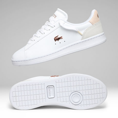 Lacoste - Carnaby Set 224 Wit Licht Roze Damessneakers