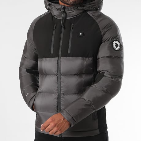 Comme Des Loups - Andorra Kapuzenjacke Wärmend Grau Anthrazit Schwarz