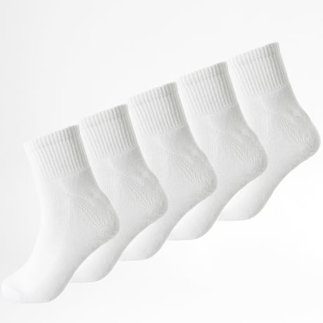 LBO - 5 Paar Quarter Socken 00125 Weiß