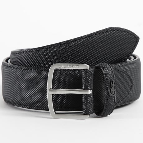Lacoste - Ceinture Avec Logo Crocodile Noir