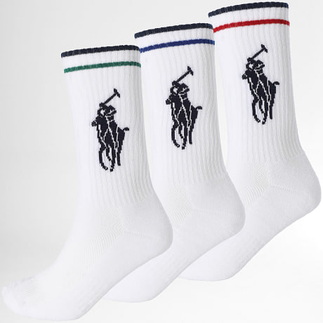 Polo Ralph Lauren - Juego de 3 pares de calcetines blancos Big Player