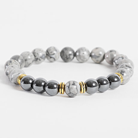 Classic Series - Pulseira cinzenta dourada