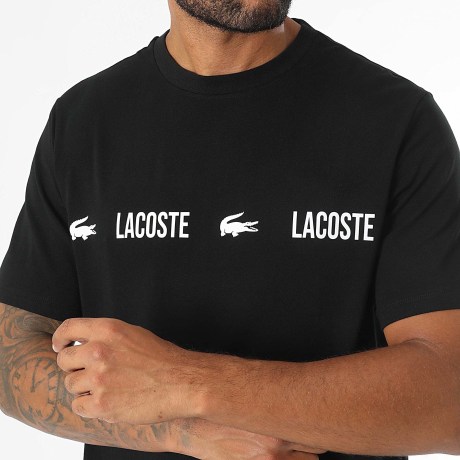 Lacoste - T-Shirt Logo Krokodil Zwart