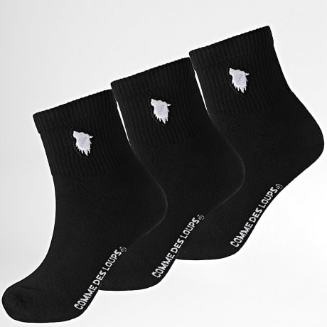 Comme Des Loups - 3 Pares De Calcetines ECUX3N Negro