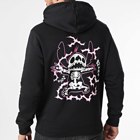 Disney - Electric Stitch Hoodie Black Pink