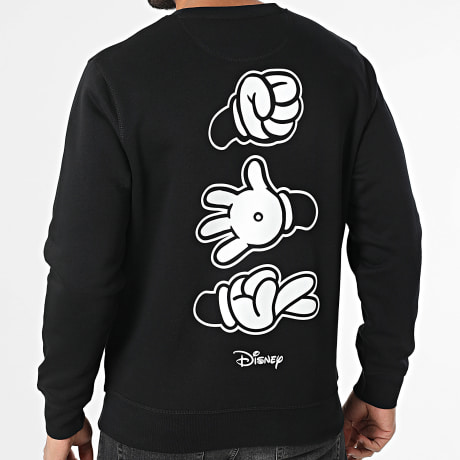Disney - Crewneck Hands Sweat Black White