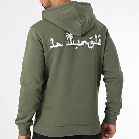 Mougli x La Jungle - Sudadera Logo Verde Caqui Blanco