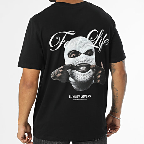 Luxury Lovers - Tee oversize Large Fast Life Nero