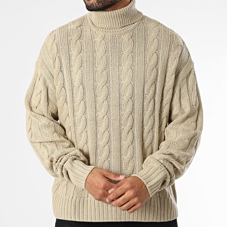 Urban Classics - Boxy Roll Turtleneck Sweater TB6339 Beige