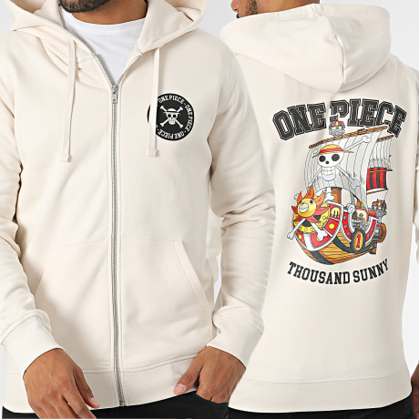 One Piece - Sunny Beige Zip Hoodie