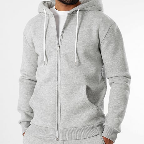LBO - Camisola com Capuz Zipper 3627 Cinzento Mesclado
