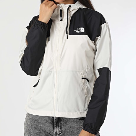 The North Face - Windjacke Kapuze Frau Sheru A4C9H Beige Schwarz