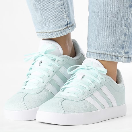Adidas Performance - Zapatillas Mujer Suede 3 Stripes Menta Blanco