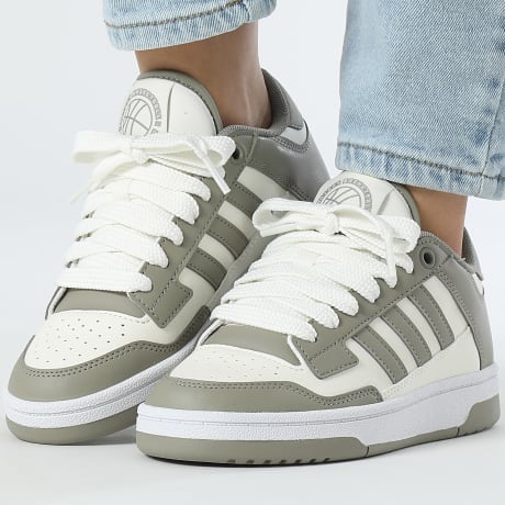 Adidas Performance - Rapid Court Low Zapatillas Mujer J JR0165 Silver Pebble Cloud White Calzado Blanco