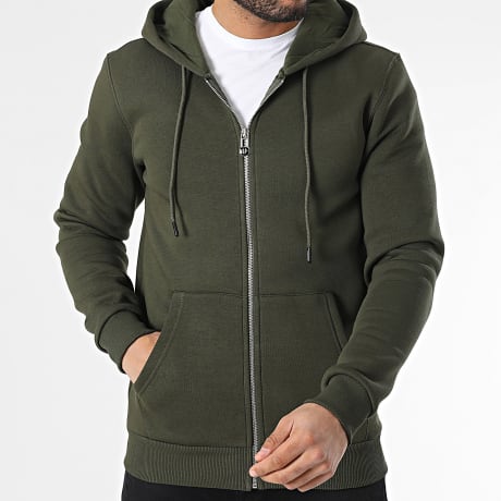 Classic Series - Sweat Zippé Capuche Vert Kaki