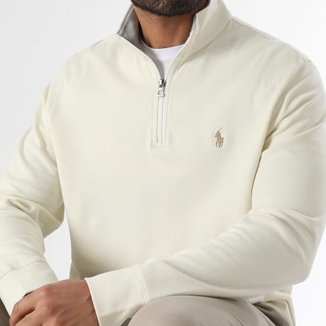 Polo Ralph Lauren - Sweat Col Zippé Original Player Beige