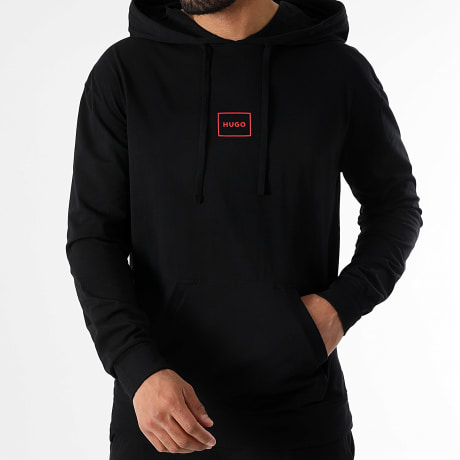 HUGO - Camiseta de Manga Larga con Capucha Laze 50525244 Negro