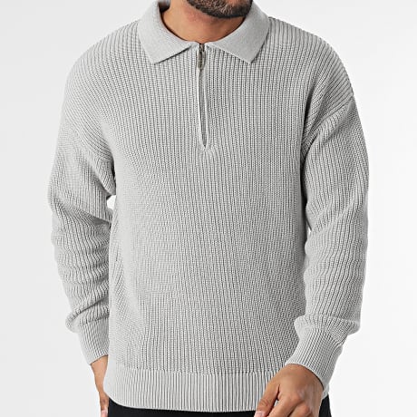 Fins de Séries - Grey Zip Neck Sweater