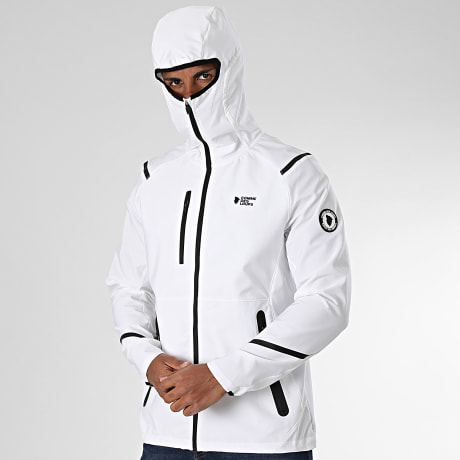 Comme Des Loups - Jumper blanco Chaqueta con capucha y cremallera