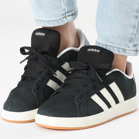 Adidas Sportswear - Baskets Femme Grand Court 00s K JH6178 Core Black Off White Gum