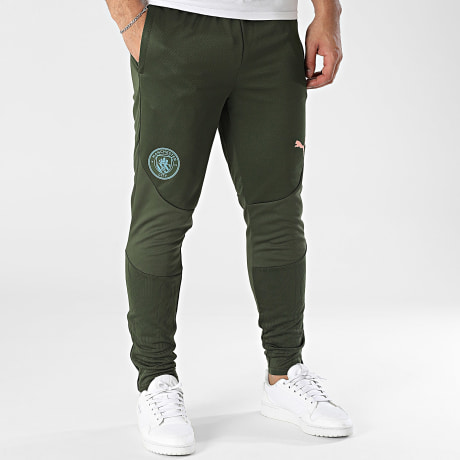 Puma - Pantalon Jogging Manchester City Training 777555 Vert Kaki