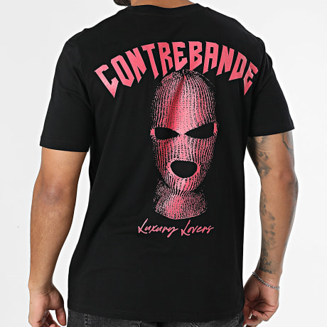 Luxury Lovers - Camiseta negra oversize Contrabando