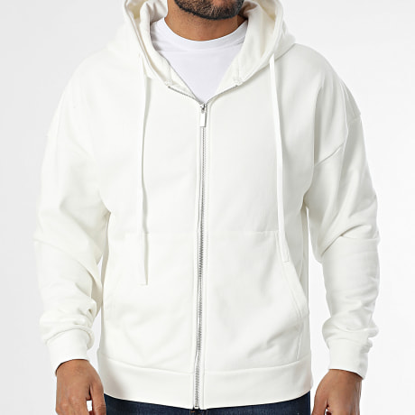 ADJ - Sweat Zippé Blanc