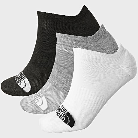 The North Face - Lote De 3 Pares De Calcetines Multi Sport A8BRA Blanco Gris Brezo Negro