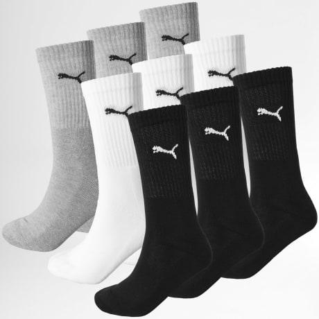 Puma - 9 Paar Socken 701219013 Weiß Grau Meliert Schwarz