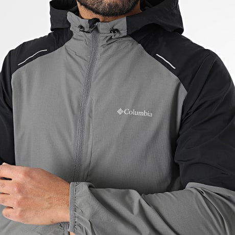 Columbia - Cortavientos Capucha Tech Nylon 2119833 Negro Gris Antracita
