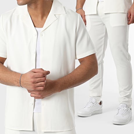 Classic Series - Korte mouwen shirt en broek licht beige