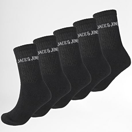 Jack And Jones - Lote de 5 Pares de Calcetines Regen Negro