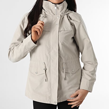 Only - Chaqueta con capucha Mujer Starline Beige