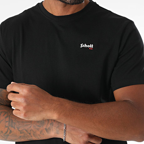 Schott NYC - Camiseta Casual Negra