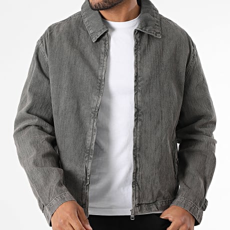 Fins de Séries - Jeansjacke mit Reißverschluss 037 Anthrazitgrau