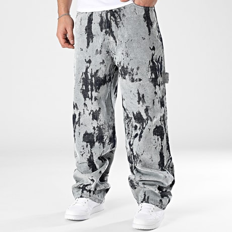 Ikao - Jean Loose Fit Gris Bleu Brut