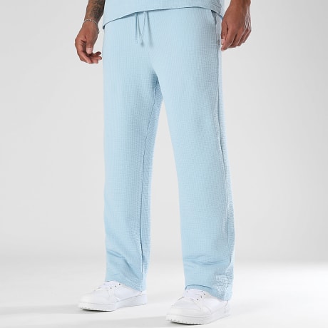 Classic Series - 3769 Pantaloni a gamba larga in tessuto azzurro