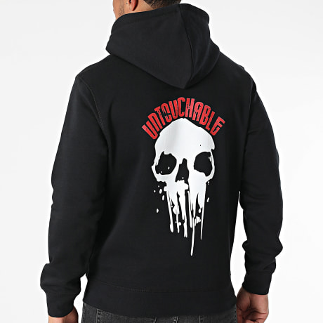 Mac Tyer Untouchable - Sweat Capuche Painted Skull Noir Blanc