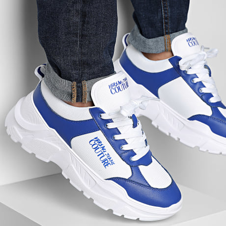 Versace Jeans Couture - Fondo Speedtrack Sneakers 78YA3SC1-ZSC52 Wit Koningsblauw
