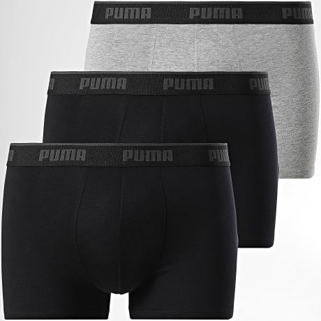 Puma - Lot De 3 Boxers 701234187 Gris Chiné Noir