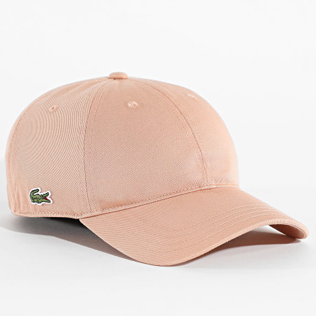 Lacoste - Casquette Side Logo Brodé Crocodile Saumon