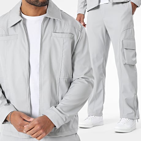 Classic Series - 045 Grijs colbert met rits en colopantalon