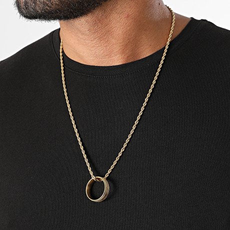 LBO - Colar com pingente de argola de ouro