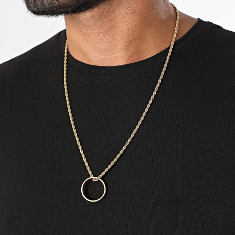 LBO - Colar com pingente de argola de ouro