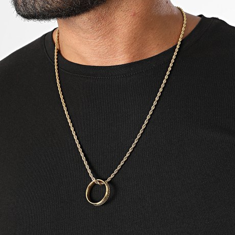 LBO - Colar com pingente de argola de ouro