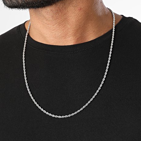LBO - Colar de malha com fio de prata de 3 mm