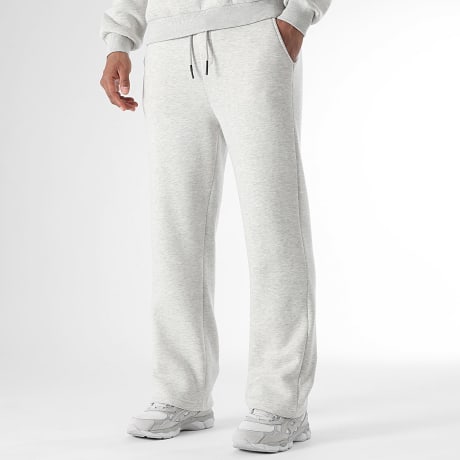 LBO - Pantalón Jogging Amplio 3786 Gris Claro Jaspeado