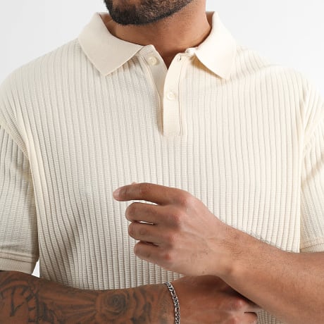 LBO - Polo Korte Mouwen Gestructureerd 3800 Beige