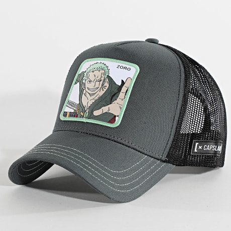 One Piece - Casquette Trucker Zoro Noir Gris Anthracite