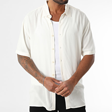 Jack And Jones - Chemise Manches Courtes Joshua Beige Clair